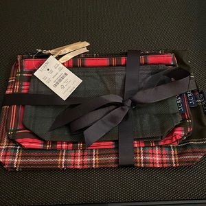 J.Crew Plaid Bagged Set of 3